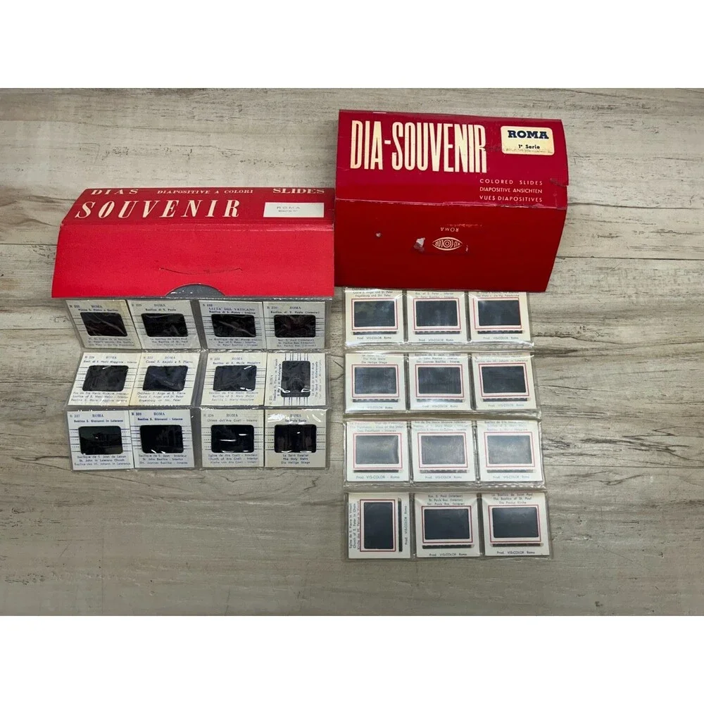 Vtg Lot Of 24 Color Slides DIA-SOUVENIR Architecture Buildings Of Rome Italy